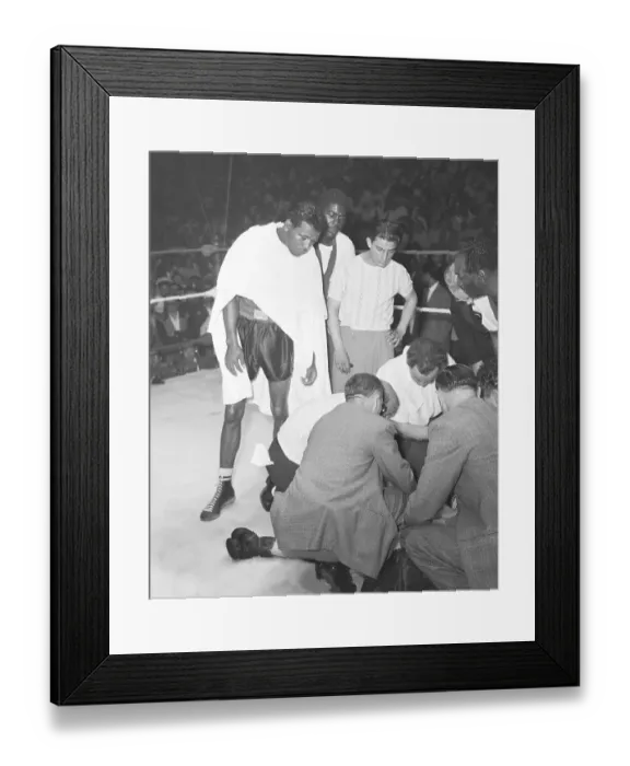Framed Print : Sugar Ray Robinson Looking Over Doctors Framed Print : Sugar Ray Robinson Looking Over Doctors