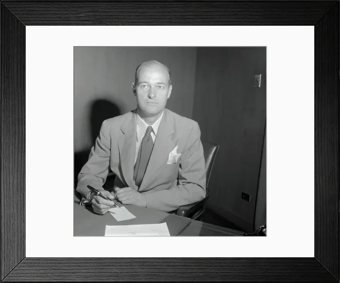 Framed Print : George Kennan Writing at Desk Framed Print : George Kennan Writing at Desk