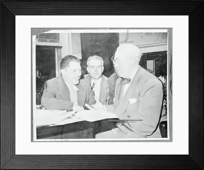 Framed Print : Jimmy Hoffa with George Fitzgerald and Edward Welch Framed Print : Jimmy Hoffa with George Fitzgerald and Edward Welch