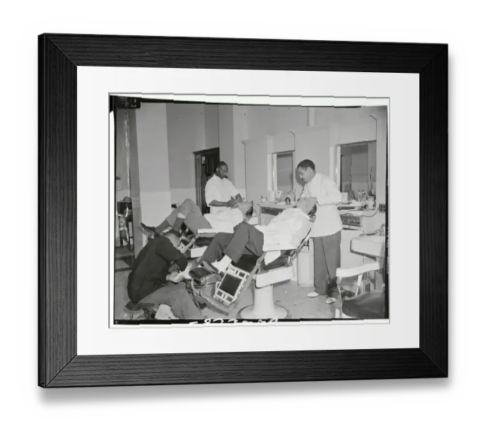 Framed Print : Senators Getting a Shave in Barber Shop Framed Print : Senators Getting a Shave in Barber Shop