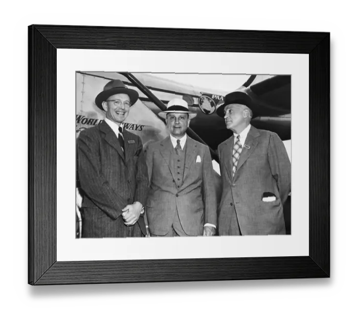 Framed Print : Juan Trippe Taking Publishers on Historic Flight Framed Print : Juan Trippe Taking Publishers on Historic Flight