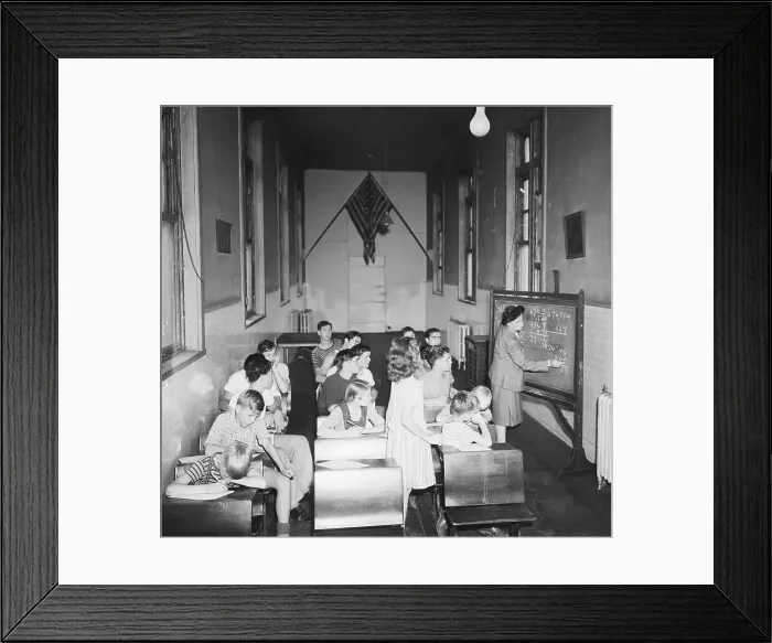Framed Print : Classroom For Detainee Children Framed Print : Classroom For Detainee Children