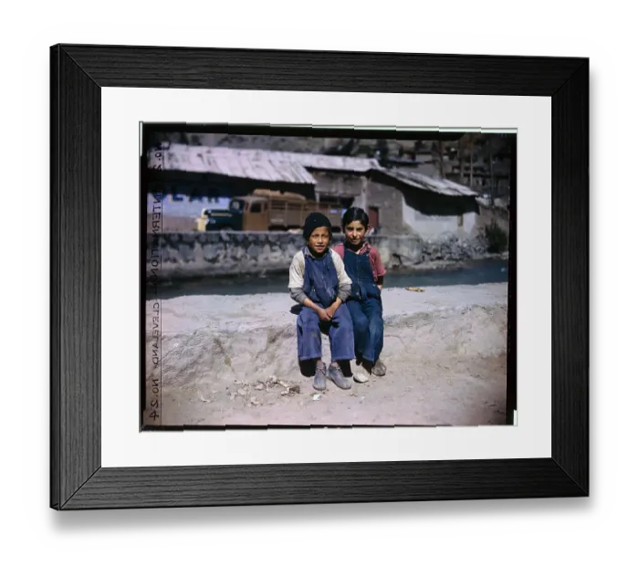 Framed Print : Two Young Boys Near Street Framed Print : Two Young Boys Near Street