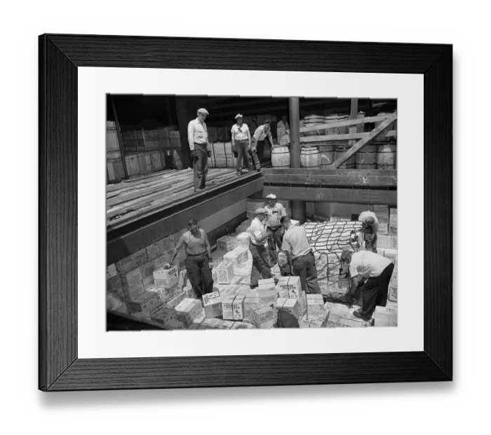 Framed Print : Guard Sits On Cases Of Whiskey Framed Print : Guard Sits On Cases Of Whiskey