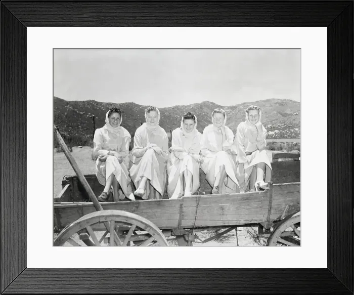Framed Print : Russian Women Modelling Clothing Framed Print : Russian Women Modelling Clothing