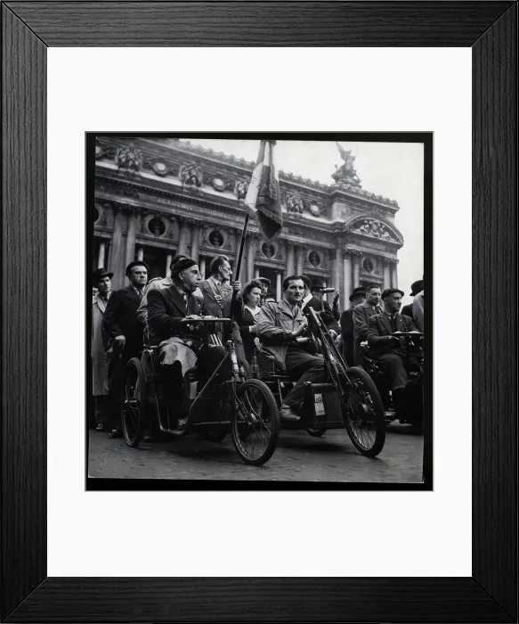 Framed Print : French War Invalids in Motorized Vehicle Framed Print : French War Invalids in Motorized Vehicle