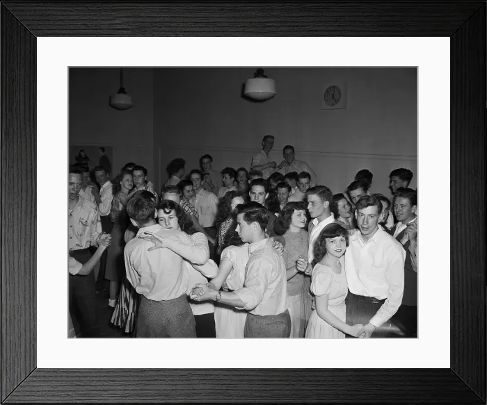 Framed Print : Students Dancing In Lunch Room Framed Print : Students Dancing In Lunch Room