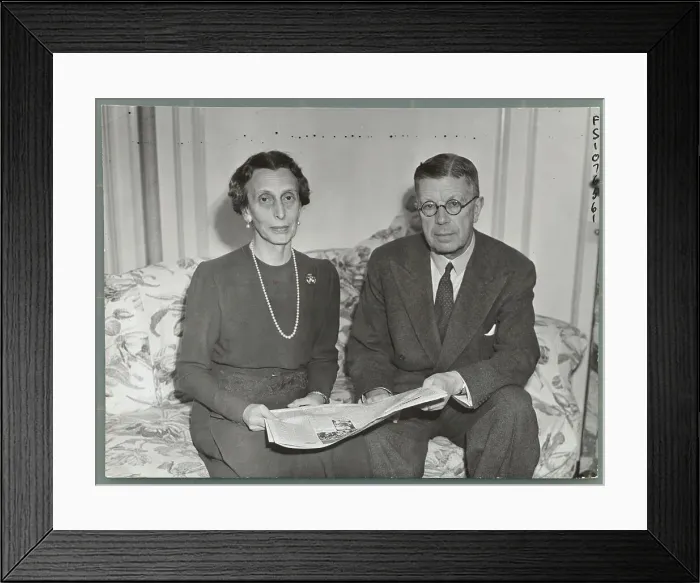 Framed Print : Prince and Princess of Sweden in 1947