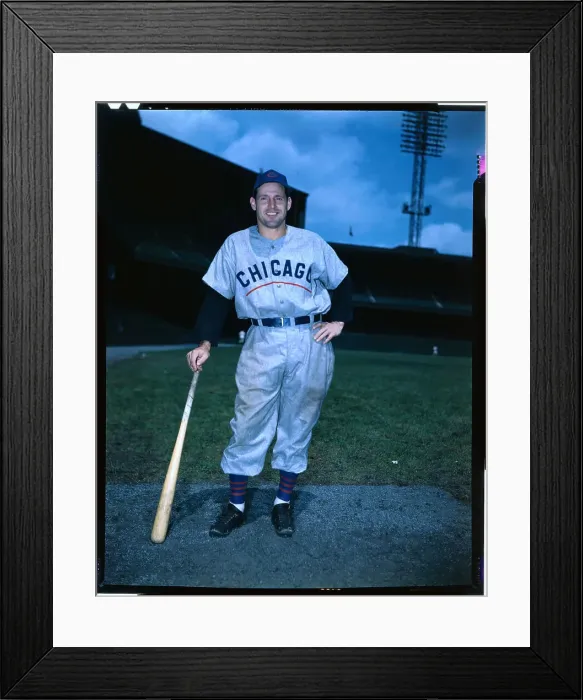 Framed Print : Bill Nicholson Standing on Baseball Field in Uniform Framed Print : Bill Nicholson Standing on Baseball Field in Uniform