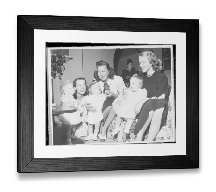 Framed Print : Young Candice Bergen and Mother at Birthday Gathering Framed Print : Young Candice Bergen and Mother at Birthday Gathering