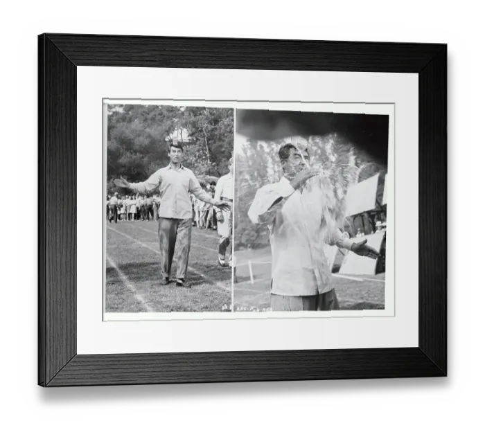 Framed Print : Cary Grant Balancing a Cup of Water on His Head Framed Print : Cary Grant Balancing a Cup of Water on His Head