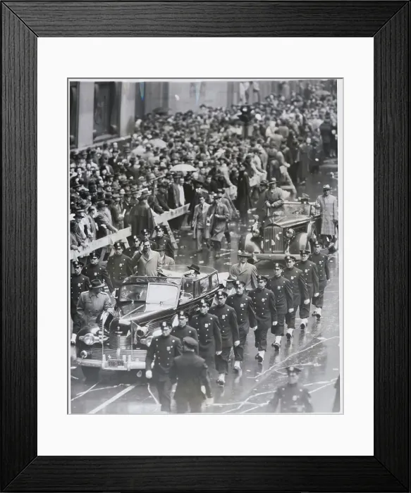 Framed Print : Mexican President Miguel Aleman in Motorcade Parade Framed Print : Mexican President Miguel Aleman in Motorcade Parade