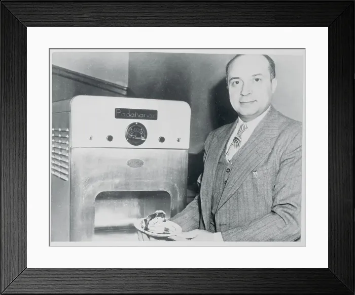 Framed Print : Charles Paino Holding Hot Fudge Sauce Framed Print : Charles Paino Holding Hot Fudge Sauce