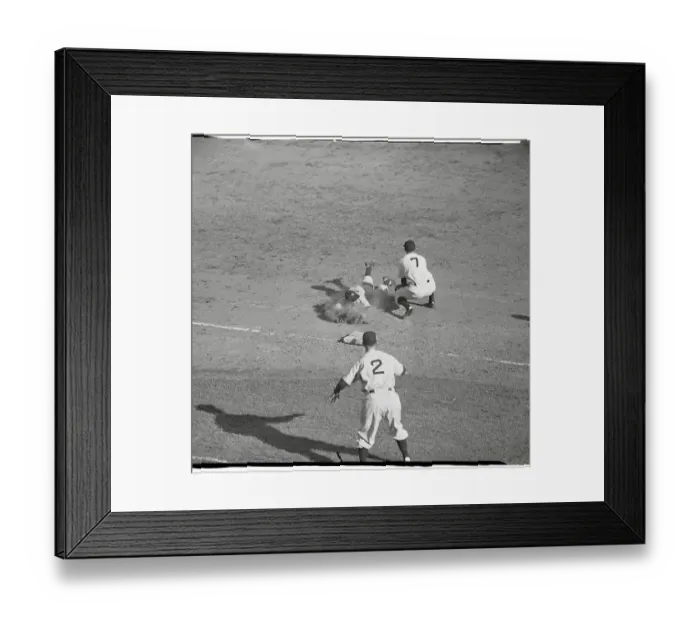 Framed Print : Berra Sliding into Third Base Framed Print : Berra Sliding into Third Base