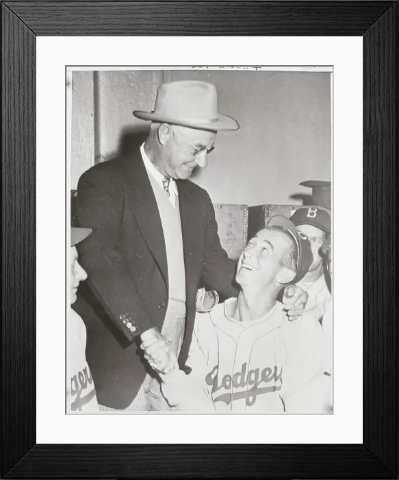 Framed Print : Clyde Sukeforth and Burt Shotton Shaking Hands Framed Print : Clyde Sukeforth and Burt Shotton Shaking Hands