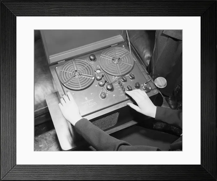 Framed Print : Close Up Of Audio Magnetic Recordeer