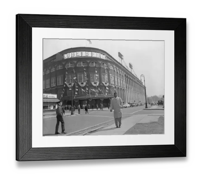 Framed Print : Jackie Robinson Leaving Ebbets Field