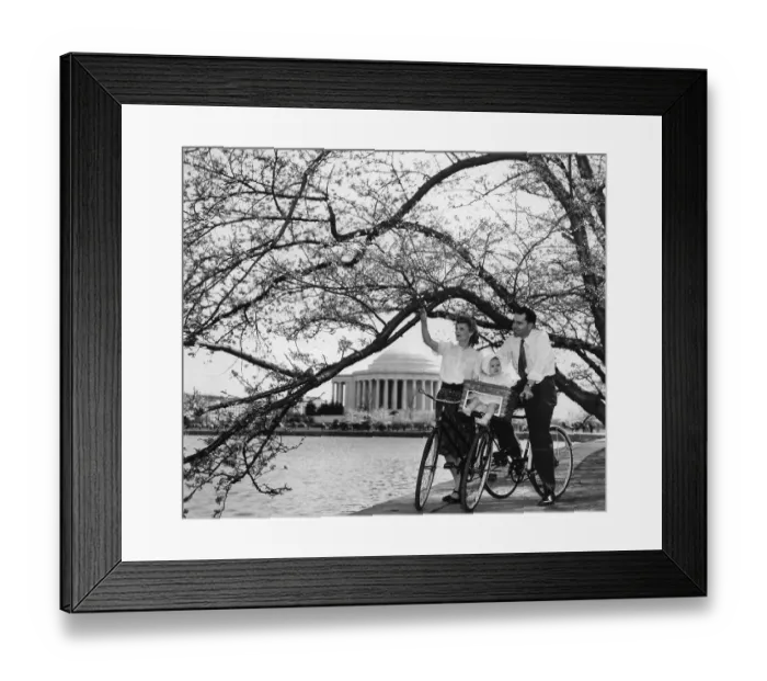 Framed Print : Nixon Family On Bicycle Framed Print : Nixon Family On Bicycle