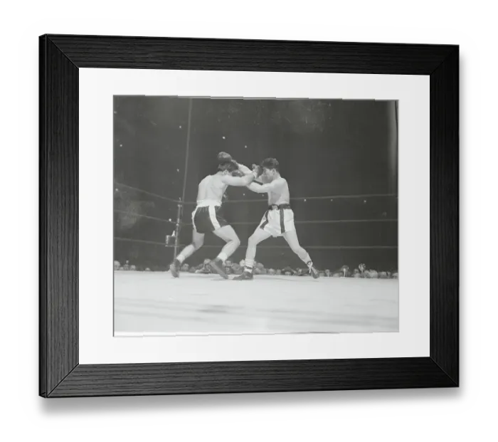 Framed Print : Harold Green Fighting Marcel Cerdan Framed Print : Harold Green Fighting Marcel Cerdan