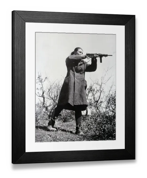 Framed Print : Partisan Guerilla Target Shooting Framed Print : Partisan Guerilla Target Shooting