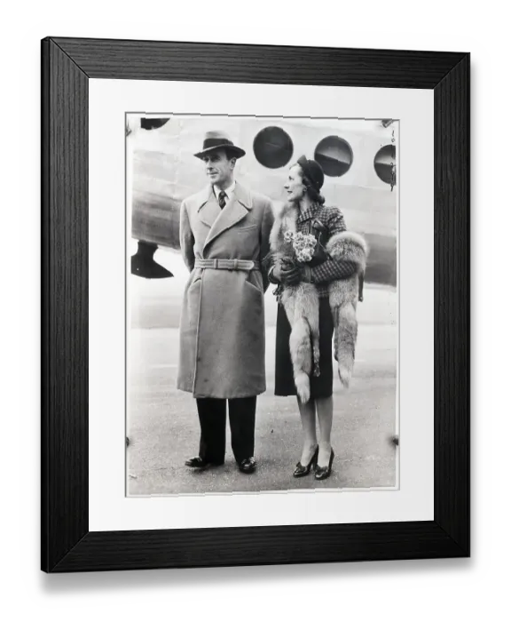 Framed Print : Lord Louis Mountbatten with Lady Mountbatten