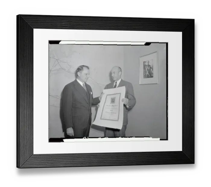 Framed Print : Juan Trippe Receiving Safety Council Award Framed Print : Juan Trippe Receiving Safety Council Award