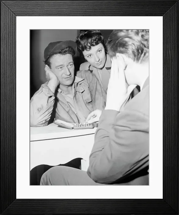 Framed Print : Laraine Day Watches John Wayne at Chess Framed Print : Laraine Day Watches John Wayne at Chess