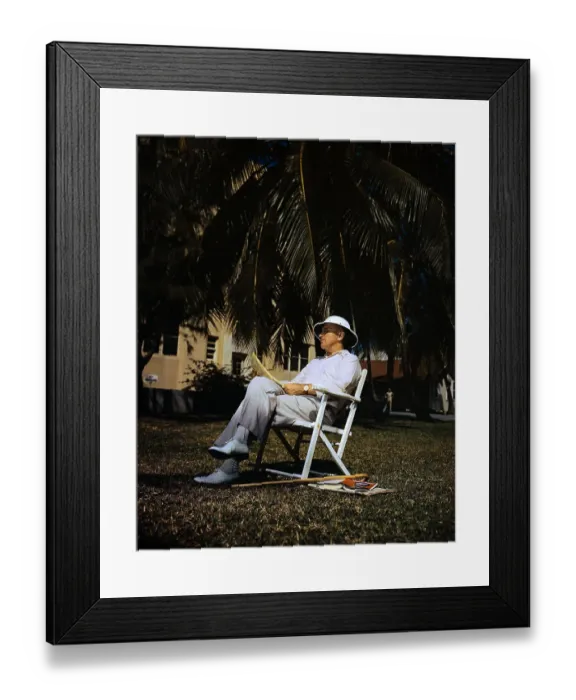 Framed Print : Harry Truman Seated in Sunshine