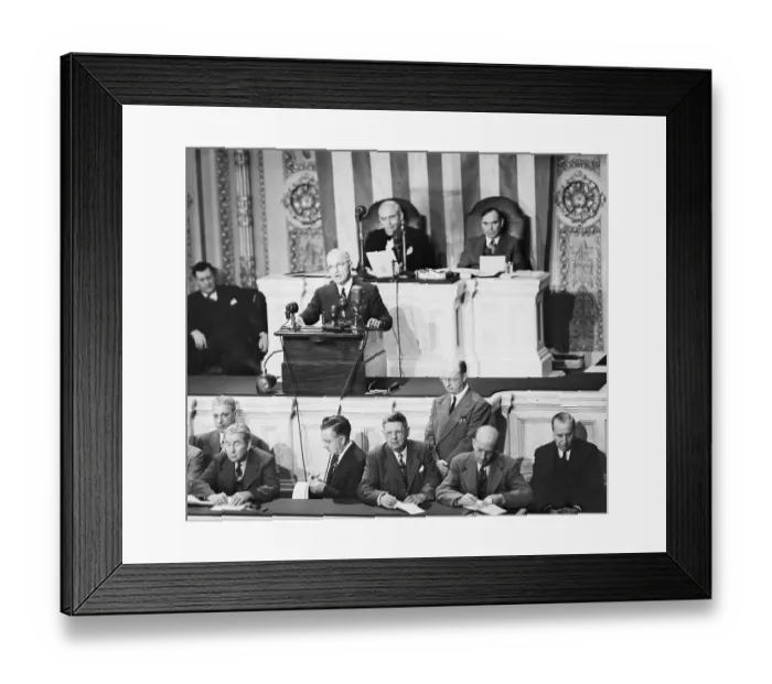 Framed Print : President Truman Addressing Congress Framed Print : President Truman Addressing Congress