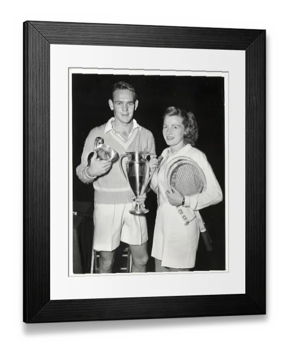 Framed Print : Jack Kramer and Pauline Betz Framed Print : Jack Kramer and Pauline Betz