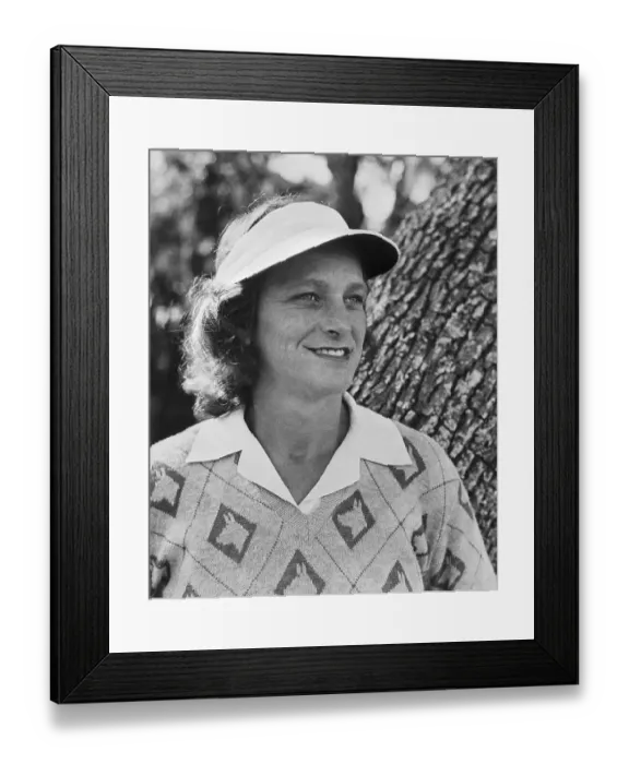 Framed Print : Babe Didrikson Wearing Visor Framed Print : Babe Didrikson Wearing Visor