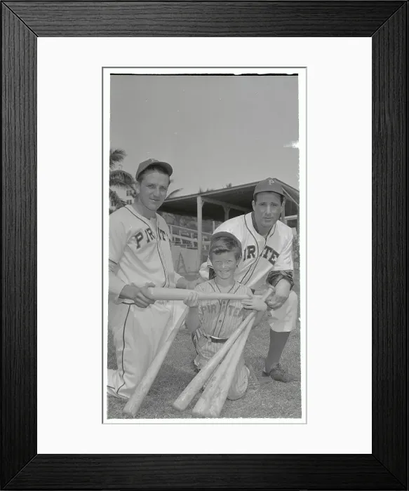 Framed Print : Boy with Pittsburgh Teammates Framed Print : Boy with Pittsburgh Teammates