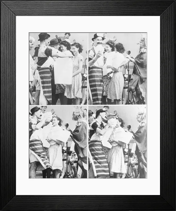 Framed Print : Sailors Hazing Princesses Elizabeth and Margaret Framed Print : Sailors Hazing Princesses Elizabeth and Margaret