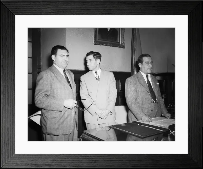 Framed Print : Charles Lucky Luciano With Cuban Police Framed Print : Charles Lucky Luciano With Cuban Police