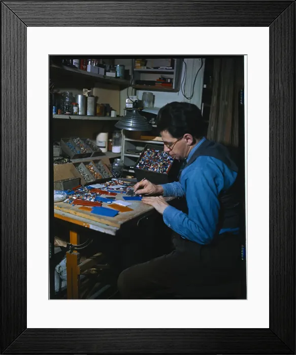 Framed Print : Man Cutting Glass Framed Print : Man Cutting Glass