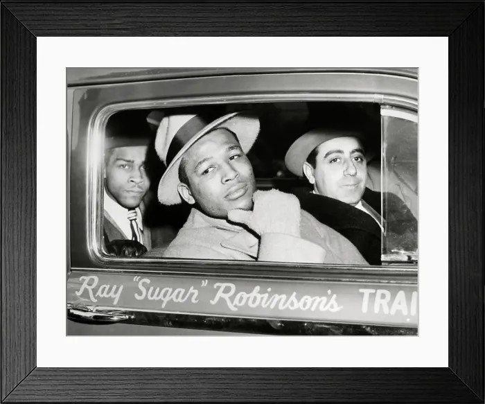 Framed Print : Sugar Ray Robinson Looking Out of Car Framed Print : Sugar Ray Robinson Looking Out of Car