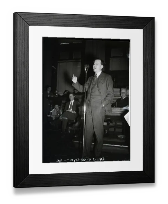 Framed Print : Herman Talmadge Standing At Microphone Framed Print : Herman Talmadge Standing At Microphone