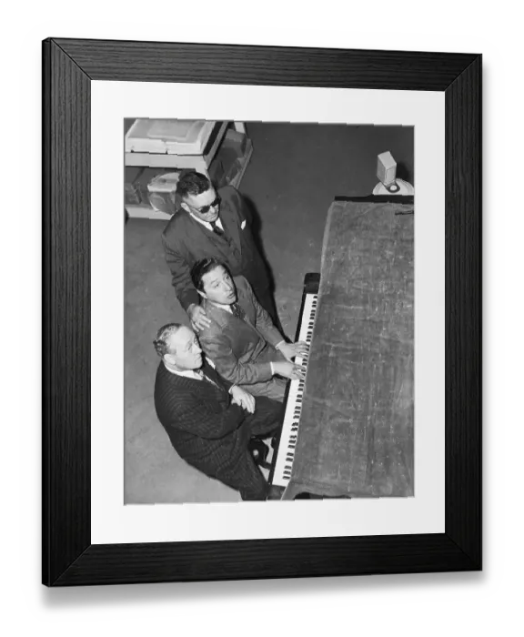 Framed Print : Harold Arlen Singing with Ted Koehler and J. Robert Atkinson Framed Print : Harold Arlen Singing with Ted Koehler and J. Robert Atkinson