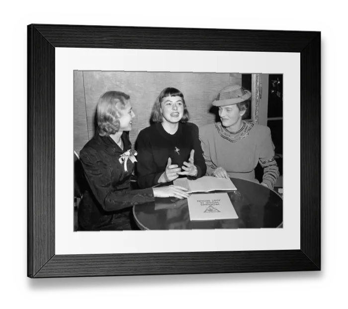 Framed Print : Ingrid Bergman with Friends Framed Print : Ingrid Bergman with Friends
