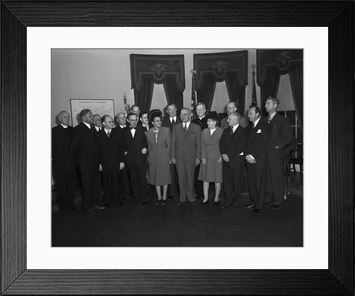 Framed Print : Truman With Civil Rights Commission Framed Print : Truman With Civil Rights Commission