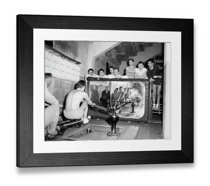 Framed Print : University Rowing Team Practicing in Front of Mirror Framed Print : University Rowing Team Practicing in Front of Mirror
