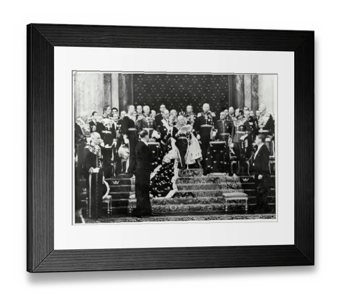 Framed Print : King Gustaf V at Proclamation Framed Print : King Gustaf V at Proclamation