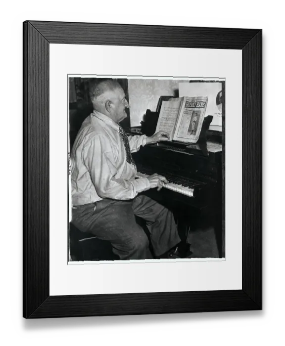 Framed Print : Honus Wagner Playing Piano Framed Print : Honus Wagner Playing Piano