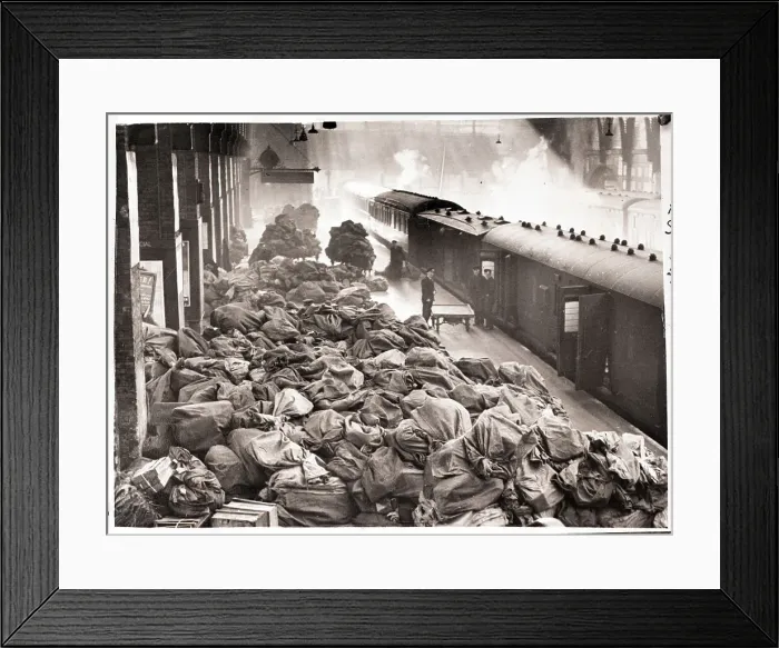 Framed Print : Supply Bags Left Over from Truck Strike Framed Print : Supply Bags Left Over from Truck Strike