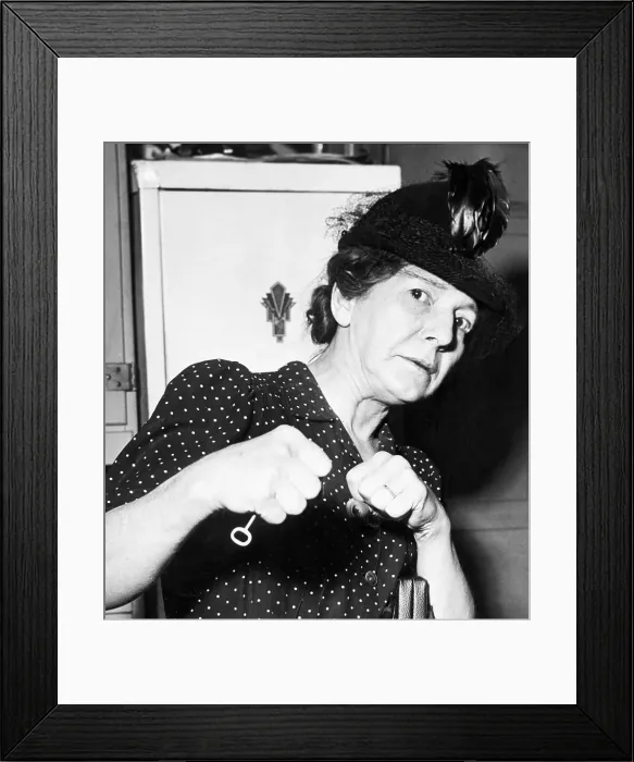 Framed Print : Hilda Hess with Her Fists Up Framed Print : Hilda Hess with Her Fists Up