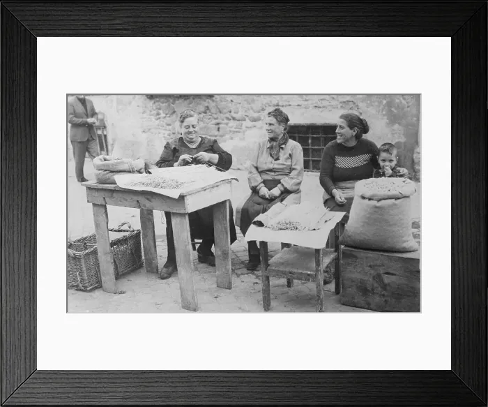 Framed Print : Women Negotiating for Food Framed Print : Women Negotiating for Food