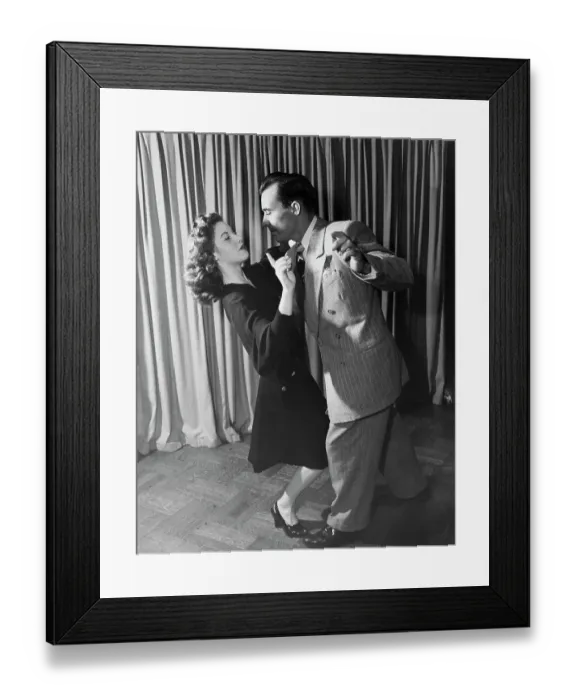 Framed Print : Couple practicing the tango Framed Print : Couple practicing the tango