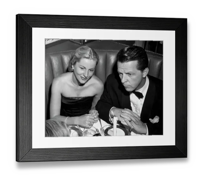 Framed Print : Joan Fontaine with Husband William Dozier