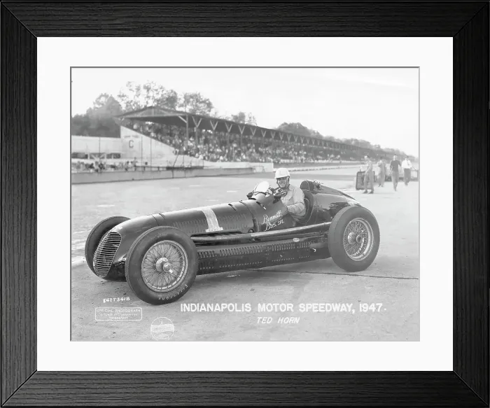 Framed Print : Ted Horn in Car at Indianapolis Motor Speedway Framed Print : Ted Horn in Car at Indianapolis Motor Speedway