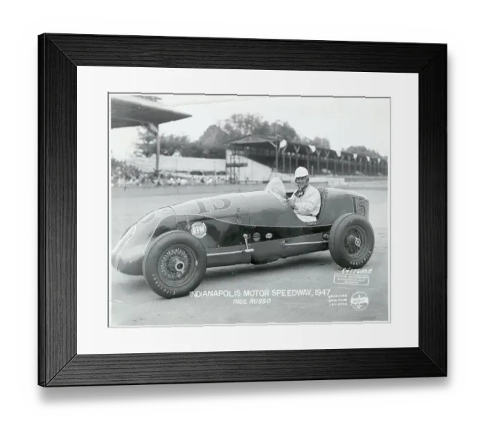 Framed Print : Paul Russo in Car at Indianapolis Motor Speedway Framed Print : Paul Russo in Car at Indianapolis Motor Speedway